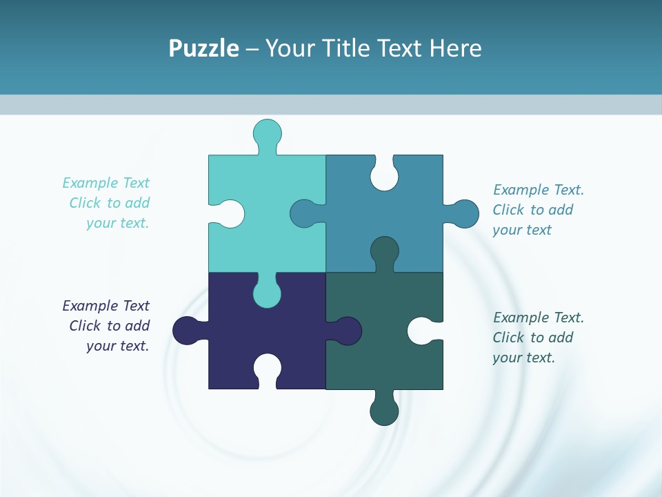 Translucent Blue Swirl On A White Background PowerPoint Template