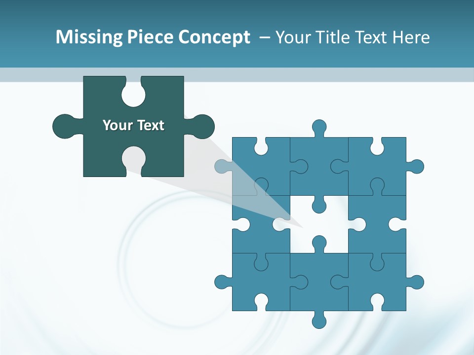 Translucent Blue Swirl On A White Background PowerPoint Template