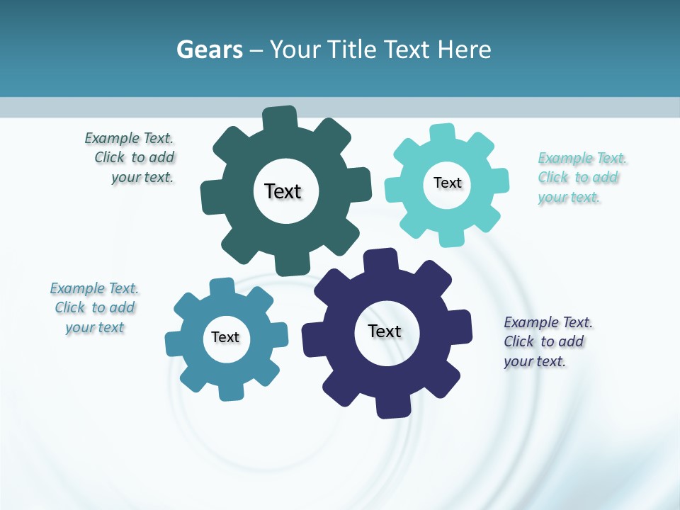 Translucent Blue Swirl On A White Background PowerPoint Template