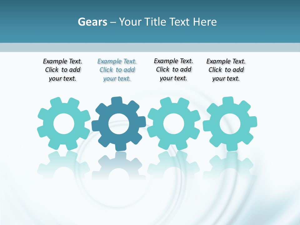 Translucent Blue Swirl On A White Background PowerPoint Template