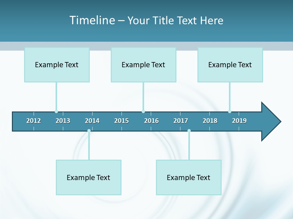 Translucent Blue Swirl On A White Background PowerPoint Template