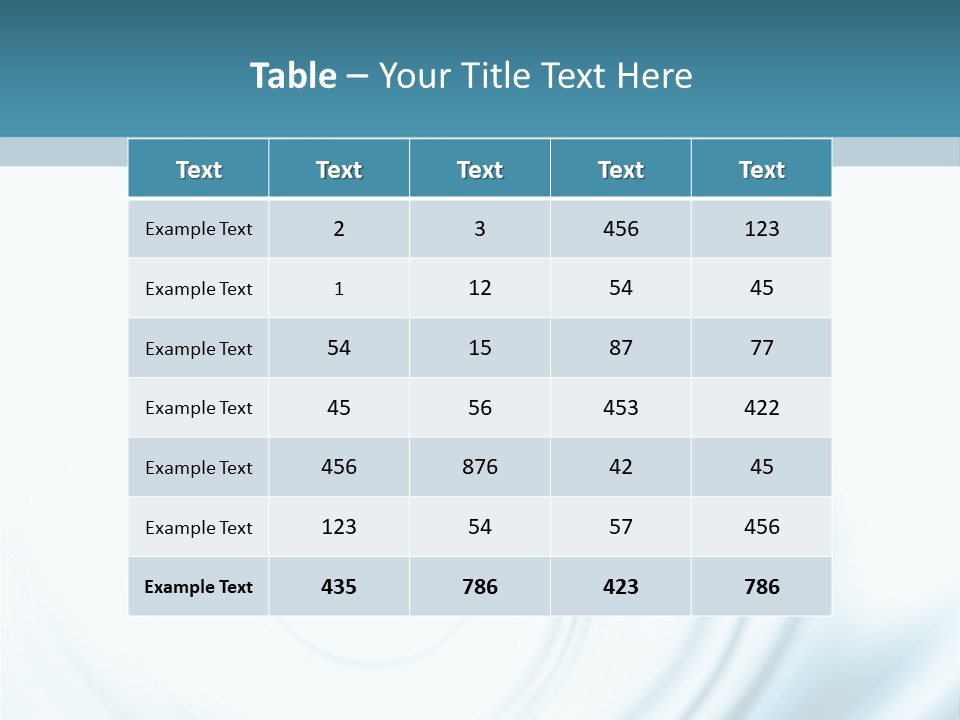 Translucent Blue Swirl On A White Background PowerPoint Template