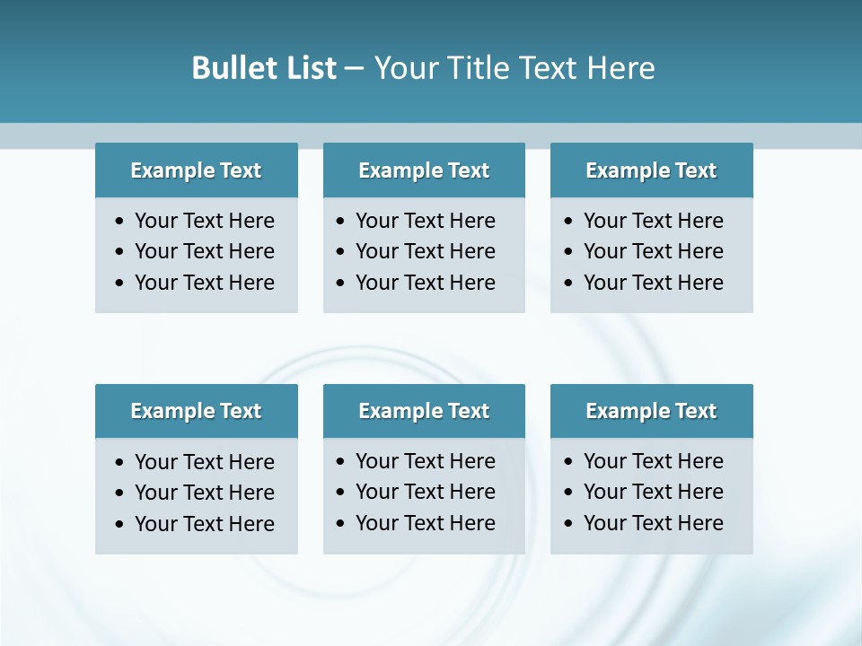 Translucent Blue Swirl On A White Background PowerPoint Template