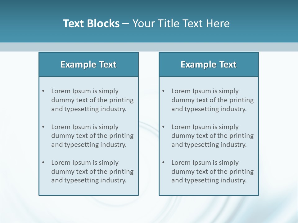 Translucent Blue Swirl On A White Background PowerPoint Template