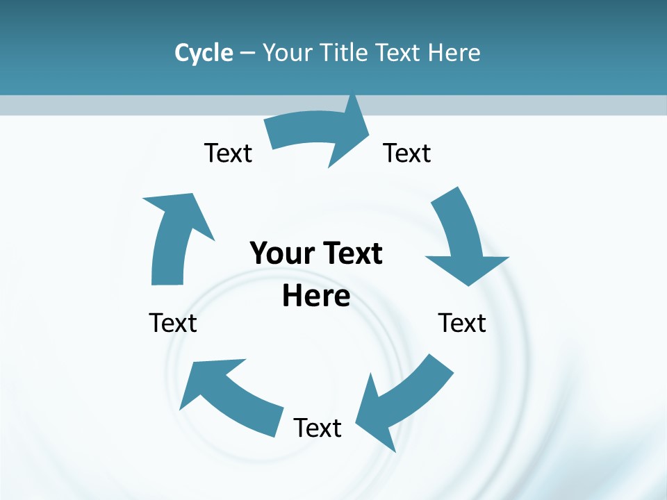 Translucent Blue Swirl On A White Background PowerPoint Template