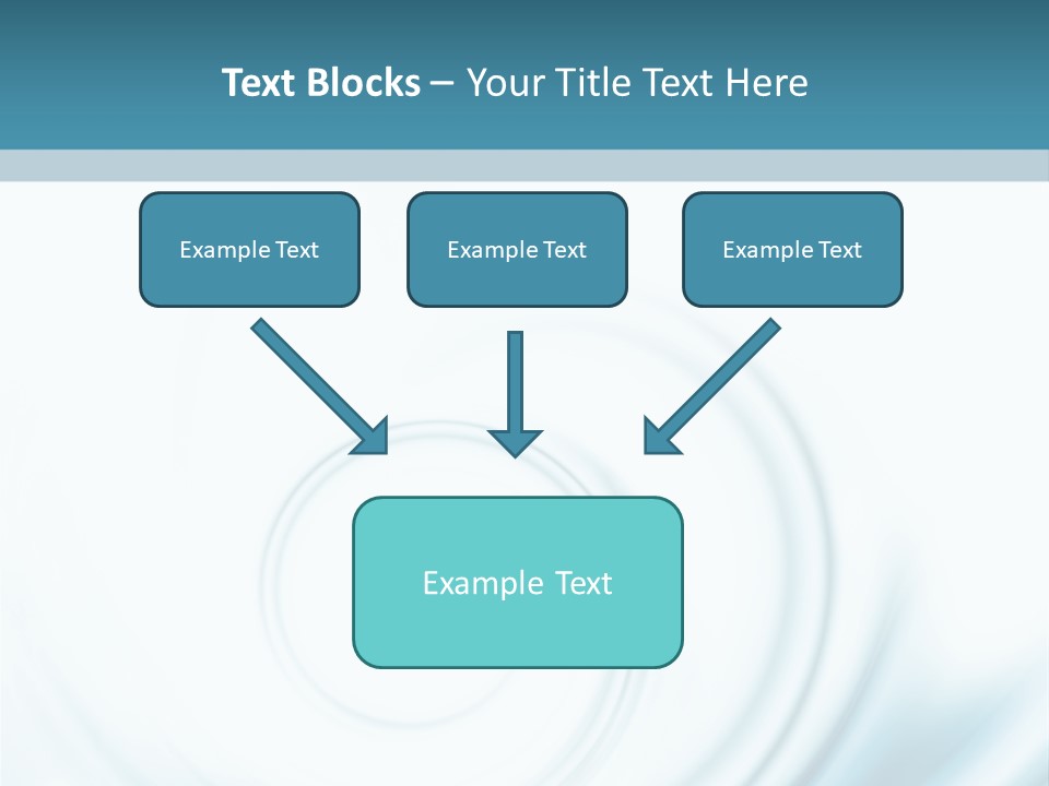 Translucent Blue Swirl On A White Background PowerPoint Template
