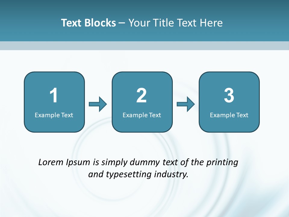 Translucent Blue Swirl On A White Background PowerPoint Template