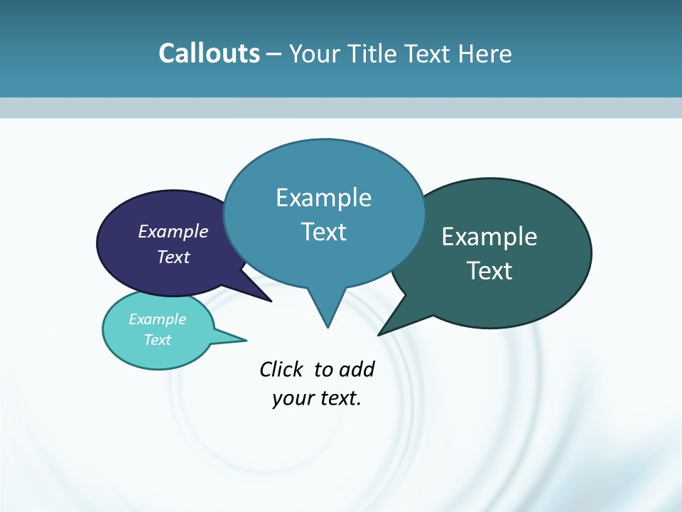 Translucent Blue Swirl On A White Background PowerPoint Template