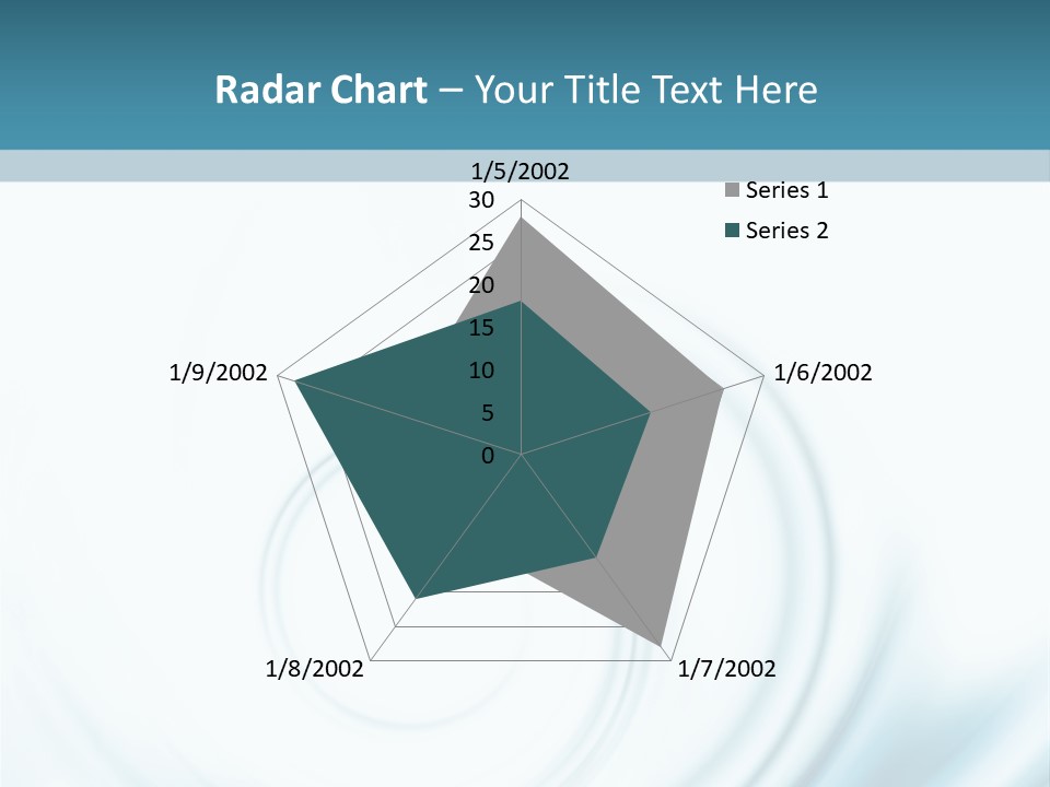 Translucent Blue Swirl On A White Background PowerPoint Template