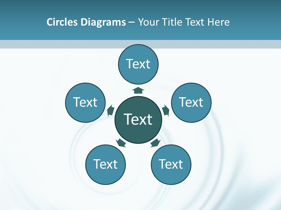 Translucent Blue Swirl On A White Background PowerPoint Template