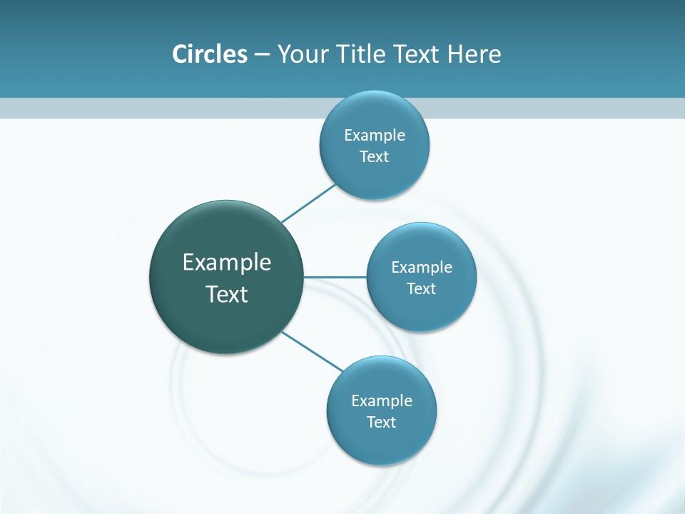 Translucent Blue Swirl On A White Background PowerPoint Template