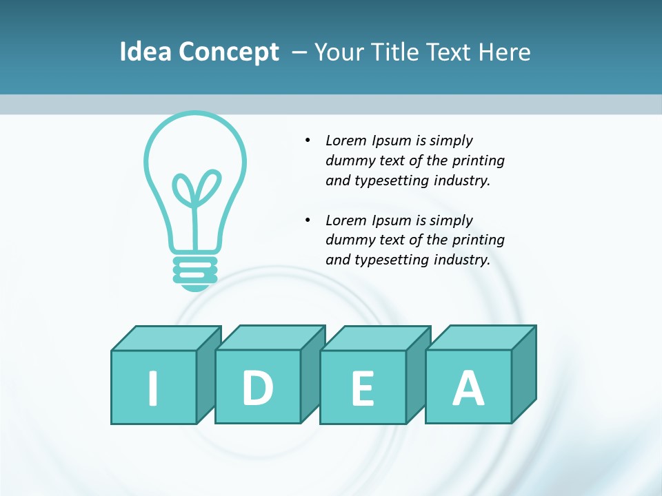 Translucent Blue Swirl On A White Background PowerPoint Template