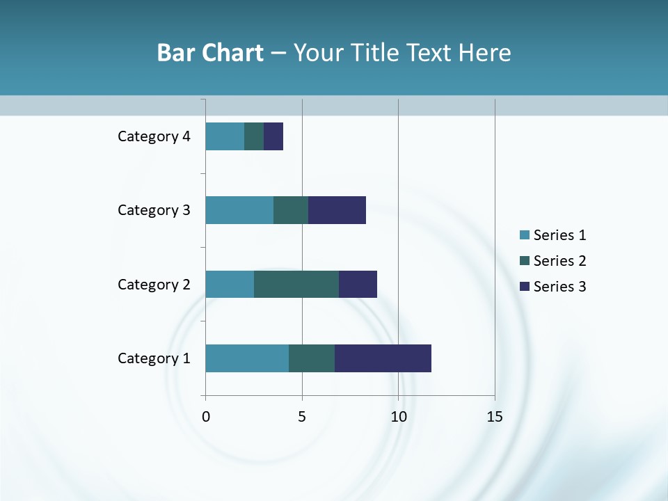 Translucent Blue Swirl On A White Background PowerPoint Template