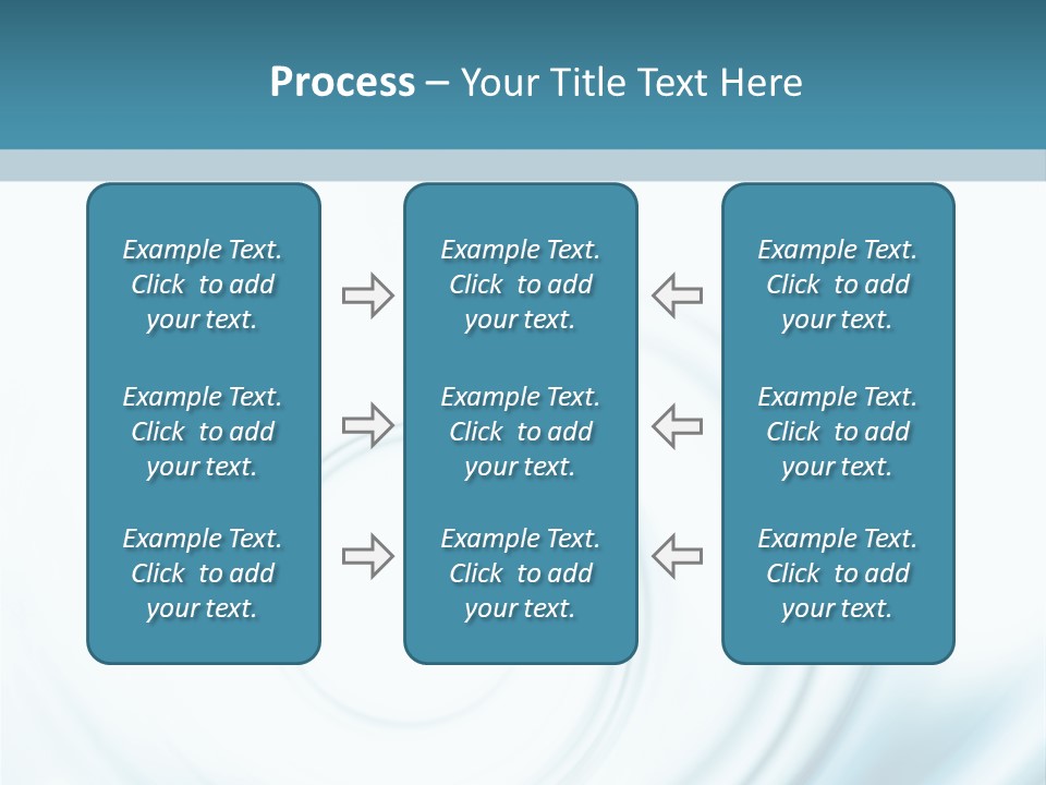 Translucent Blue Swirl On A White Background PowerPoint Template