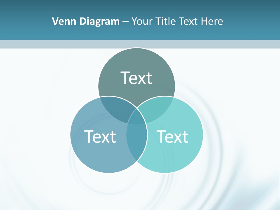 Translucent Blue Swirl On A White Background PowerPoint Template