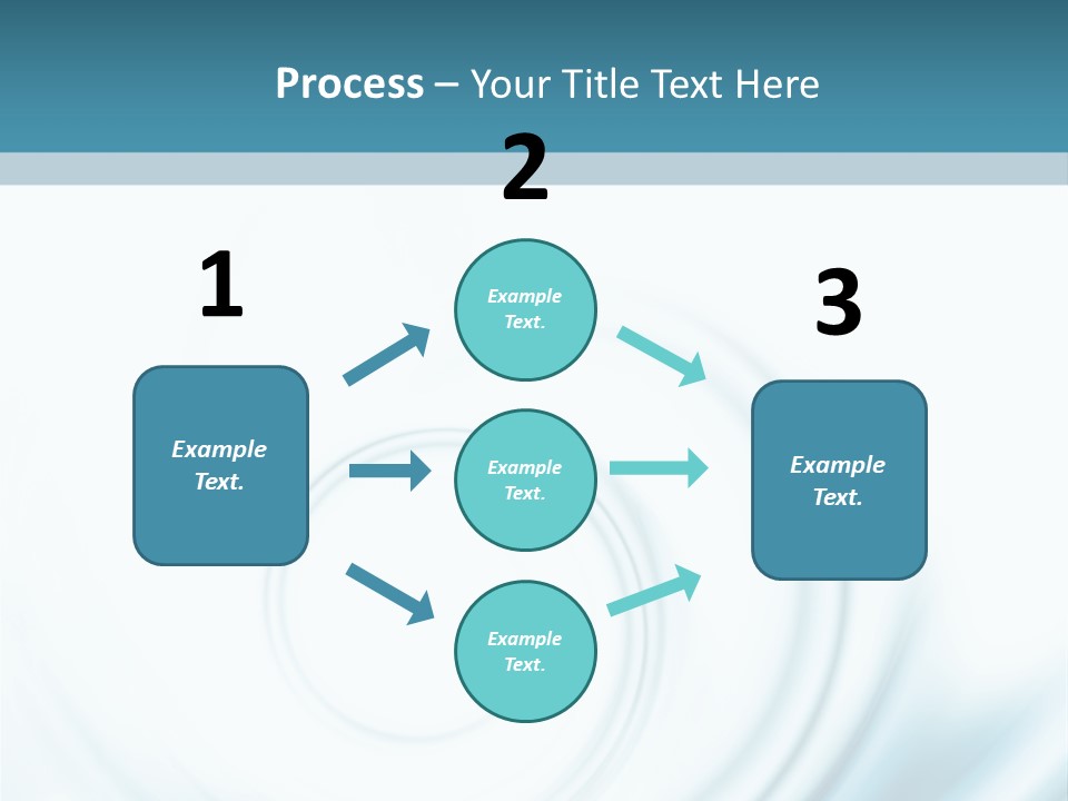 Translucent Blue Swirl On A White Background PowerPoint Template