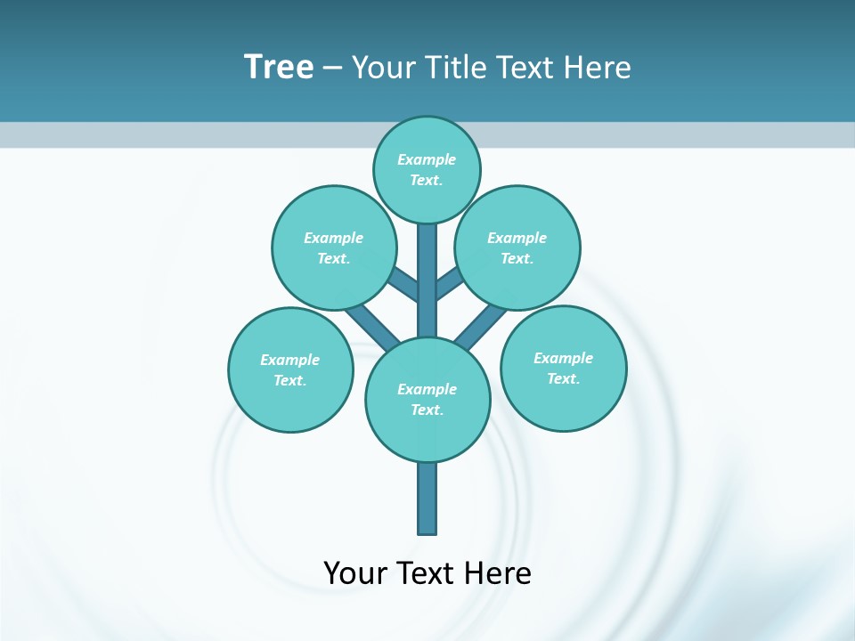 Translucent Blue Swirl On A White Background PowerPoint Template