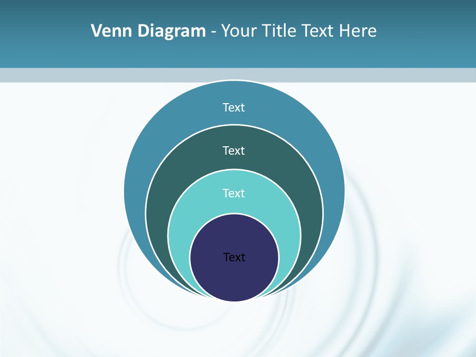 Translucent Blue Swirl On A White Background PowerPoint Template