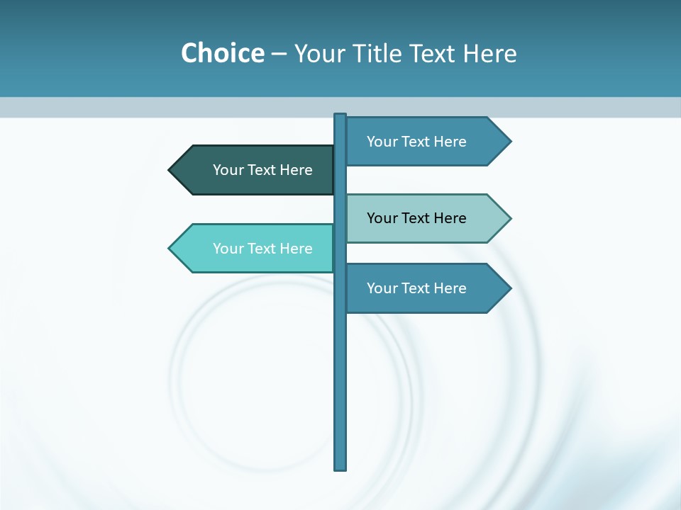 Translucent Blue Swirl On A White Background PowerPoint Template