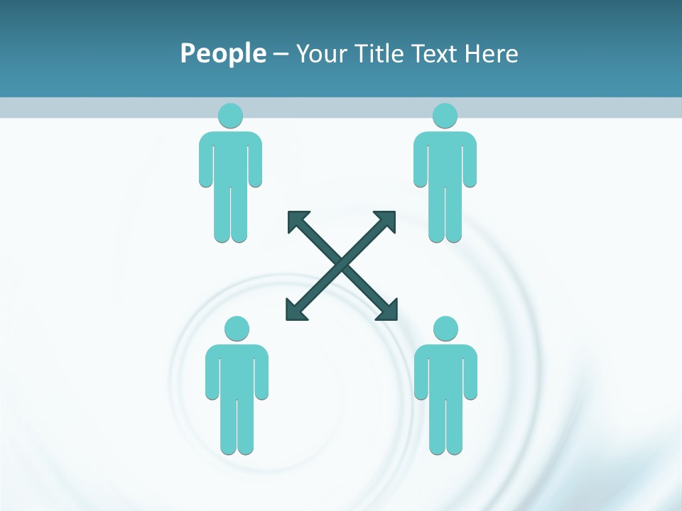 Translucent Blue Swirl On A White Background PowerPoint Template