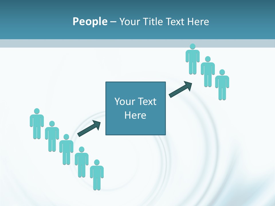 Translucent Blue Swirl On A White Background PowerPoint Template