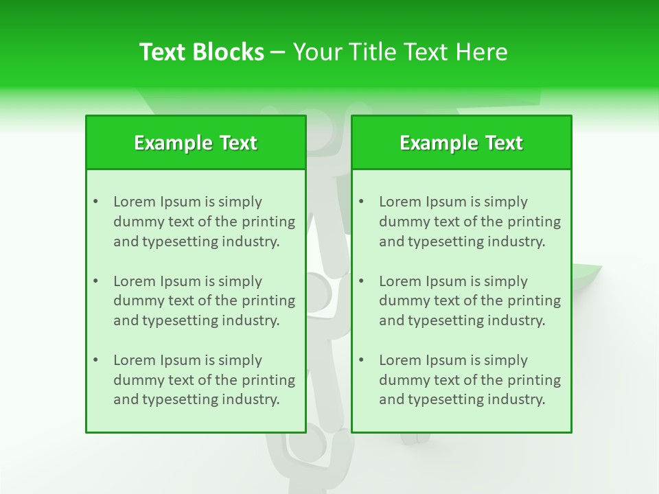 A Group Of People Holding Up A Green Arrow PowerPoint Template