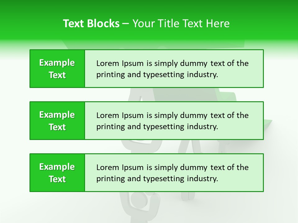 A Group Of People Holding Up A Green Arrow PowerPoint Template