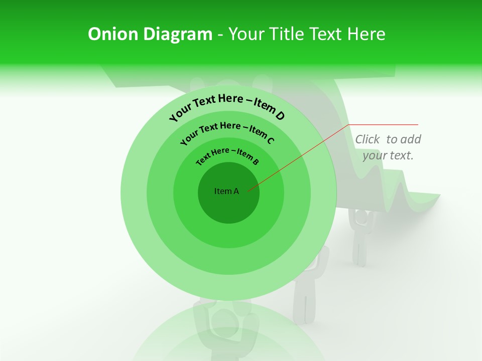 A Group Of People Holding Up A Green Arrow PowerPoint Template
