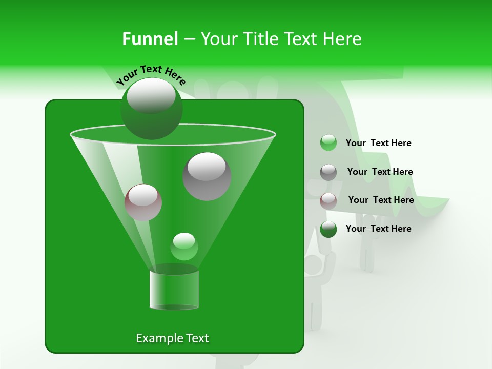 A Group Of People Holding Up A Green Arrow PowerPoint Template