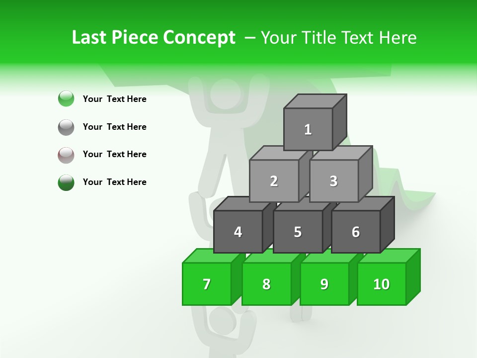 A Group Of People Holding Up A Green Arrow PowerPoint Template