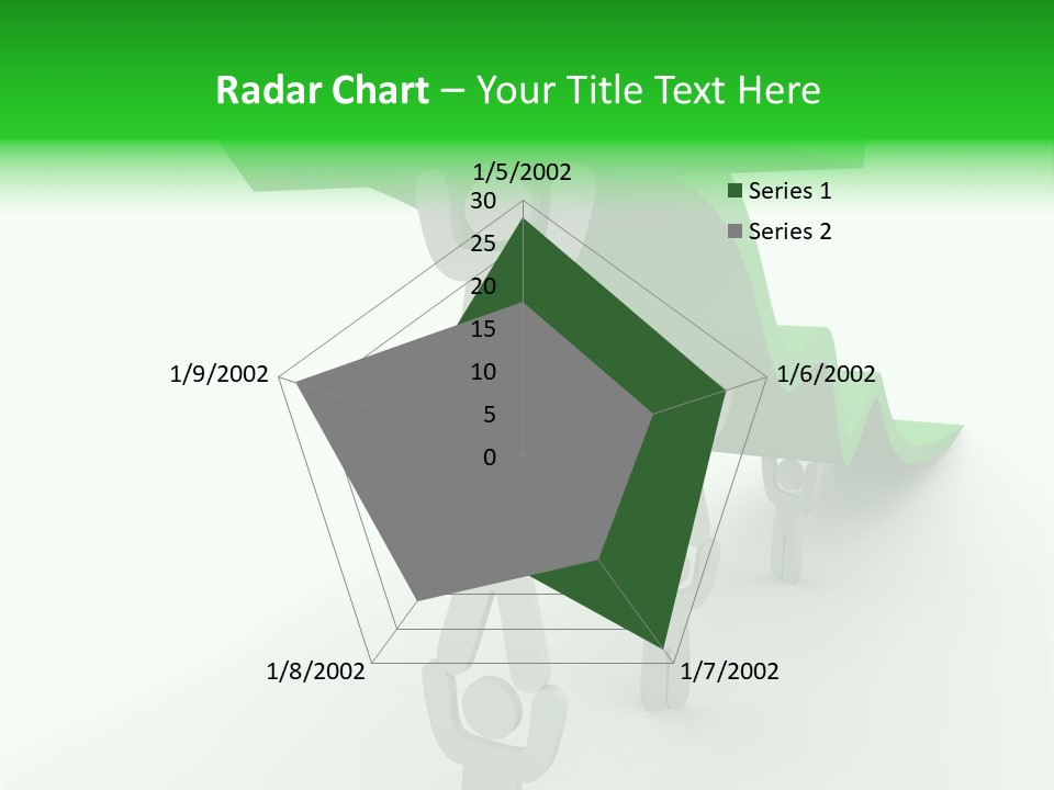 A Group Of People Holding Up A Green Arrow PowerPoint Template
