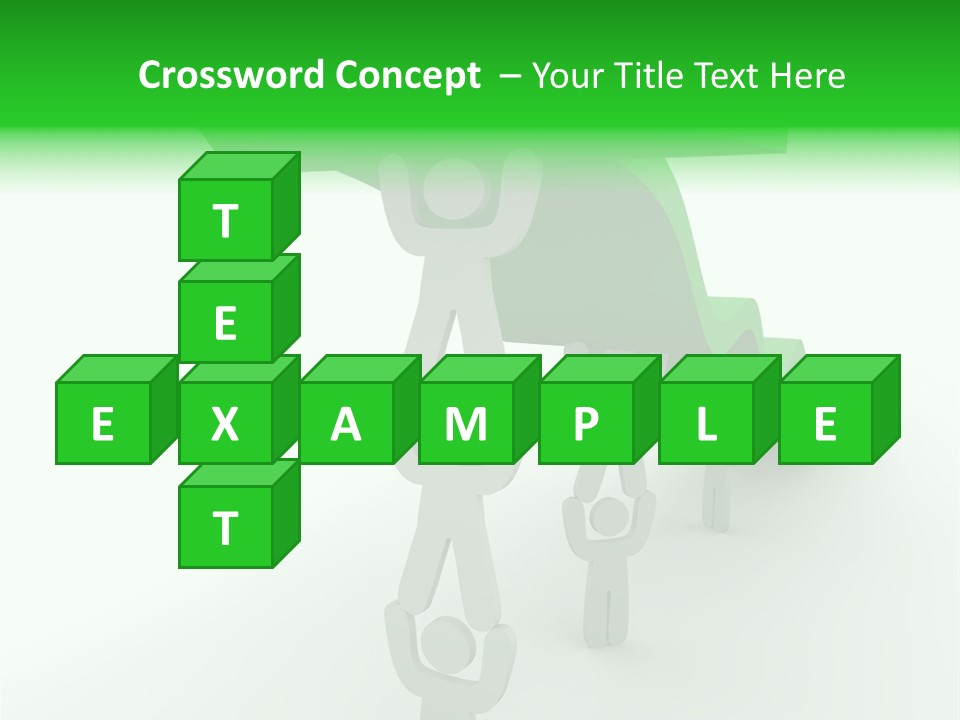 A Group Of People Holding Up A Green Arrow PowerPoint Template