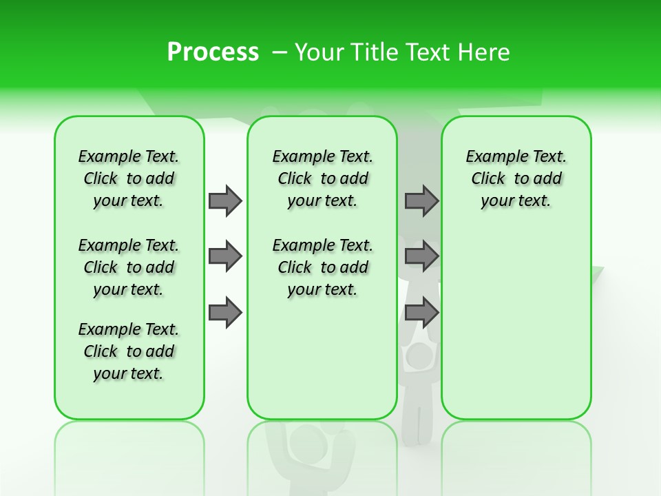A Group Of People Holding Up A Green Arrow PowerPoint Template