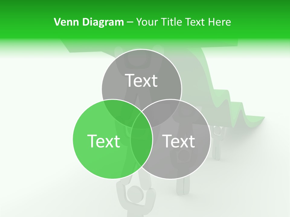 A Group Of People Holding Up A Green Arrow PowerPoint Template