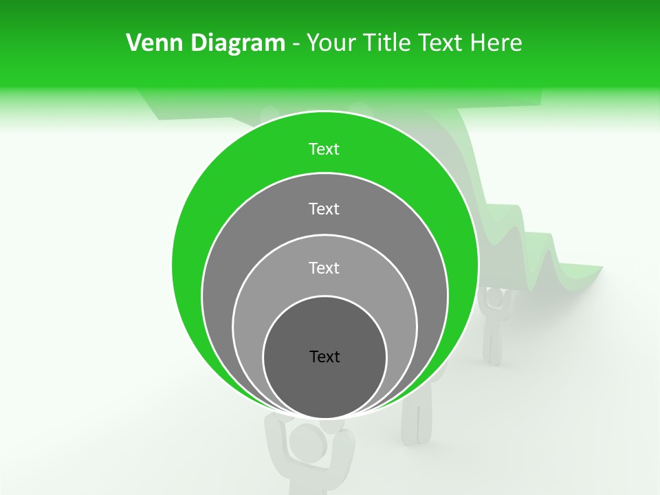 A Group Of People Holding Up A Green Arrow PowerPoint Template
