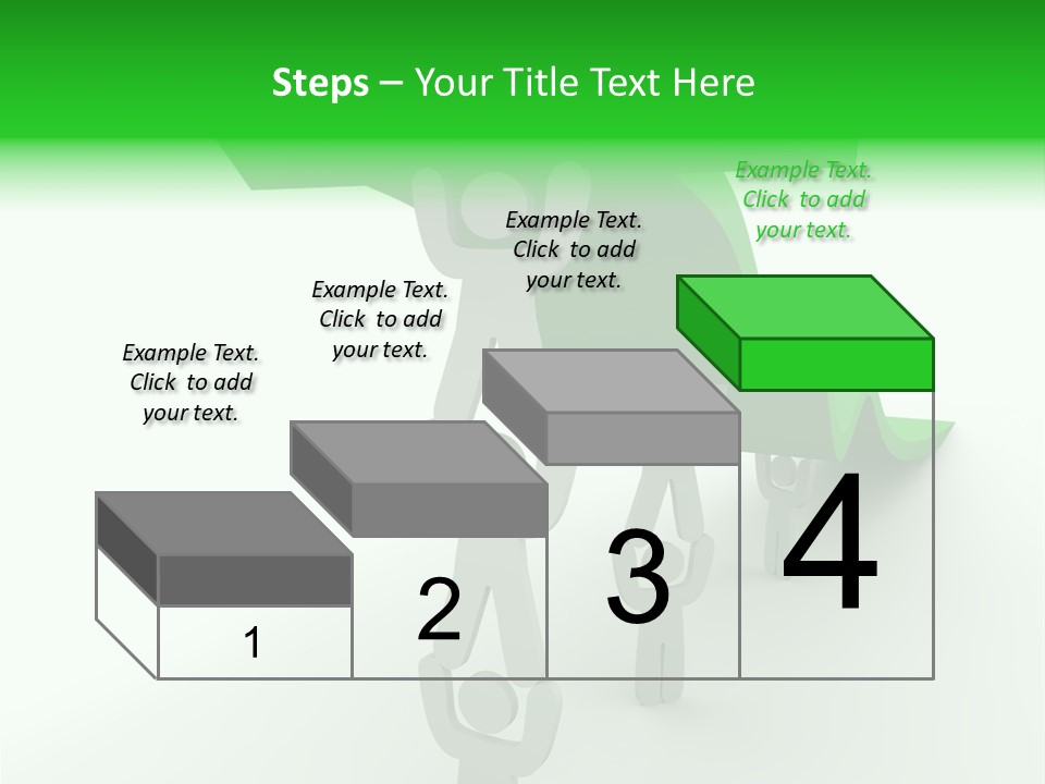 A Group Of People Holding Up A Green Arrow PowerPoint Template