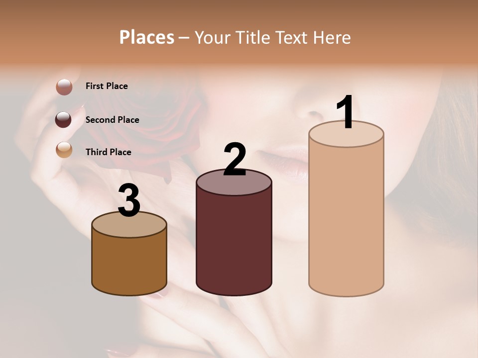 Beauty With Red Rose PowerPoint Template