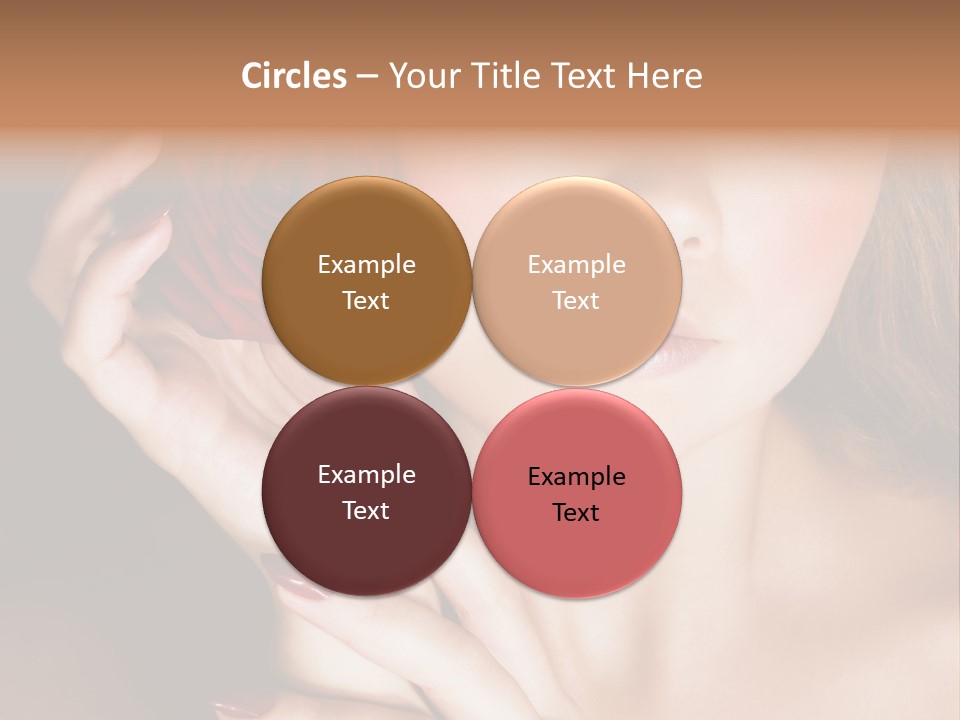 Beauty With Red Rose PowerPoint Template