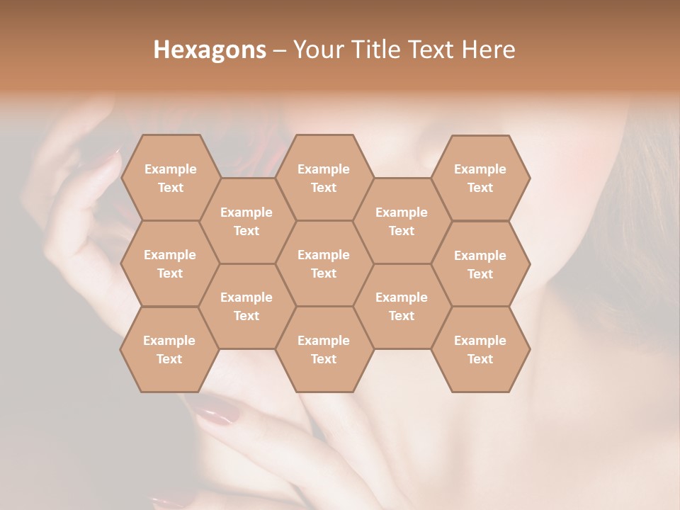 Beauty With Red Rose PowerPoint Template