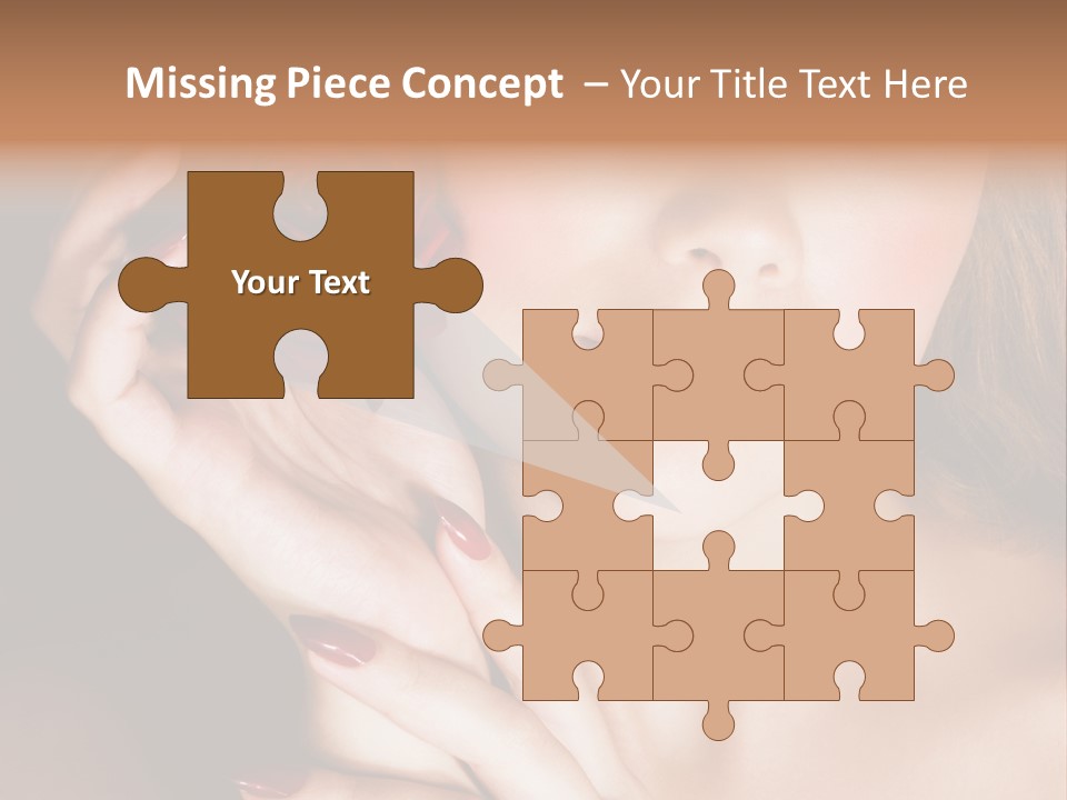 Beauty With Red Rose PowerPoint Template