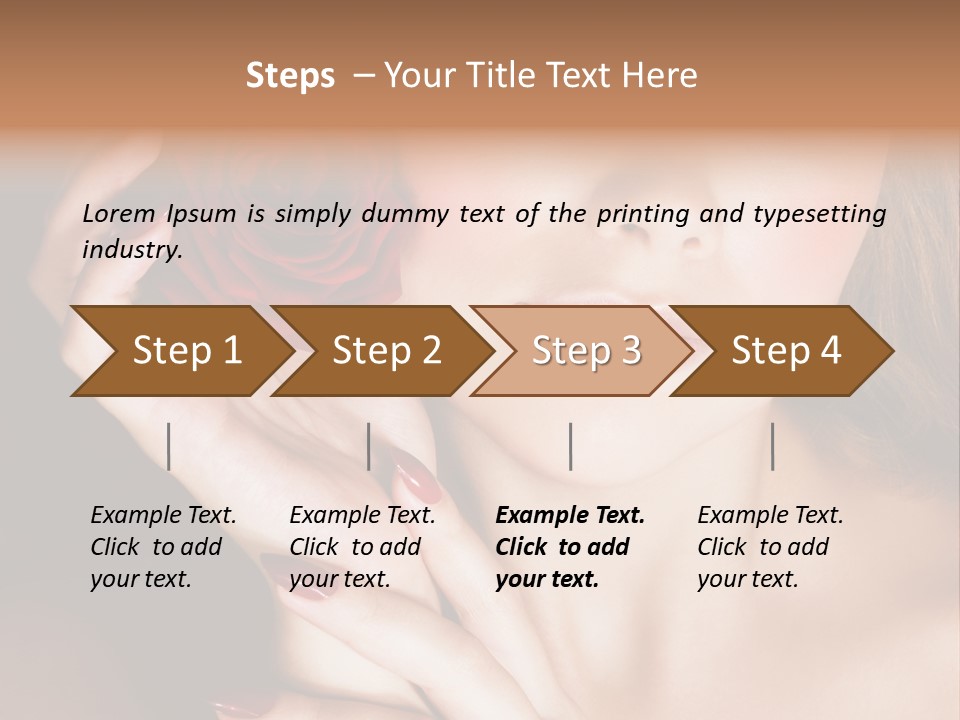 Beauty With Red Rose PowerPoint Template