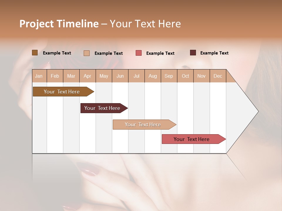 Beauty With Red Rose PowerPoint Template