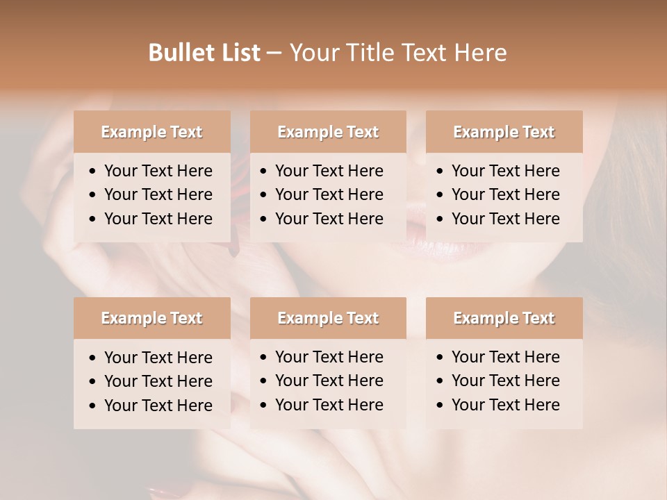 Beauty With Red Rose PowerPoint Template