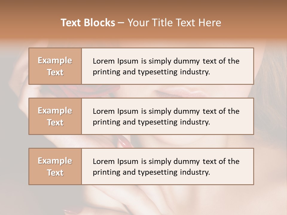 Beauty With Red Rose PowerPoint Template