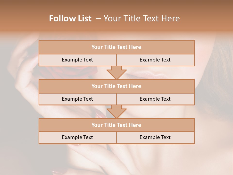 Beauty With Red Rose PowerPoint Template