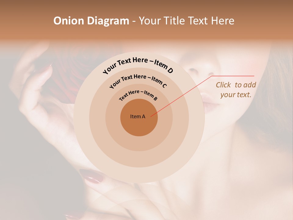 Beauty With Red Rose PowerPoint Template