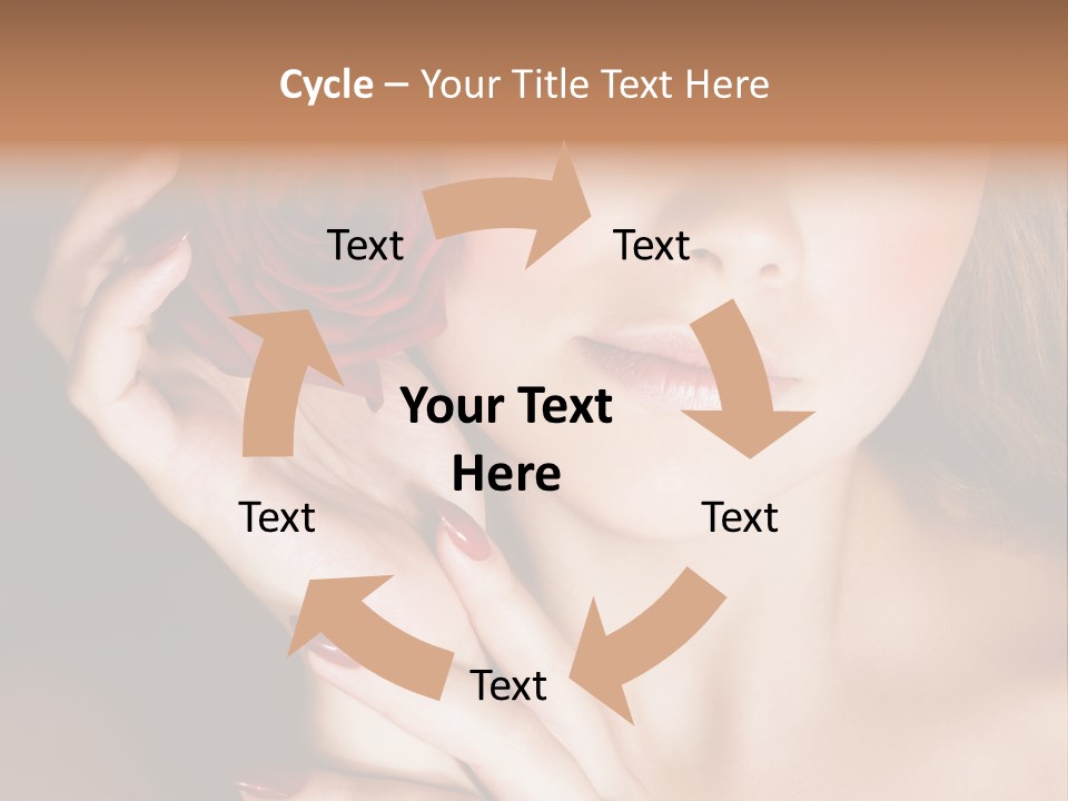 Beauty With Red Rose PowerPoint Template