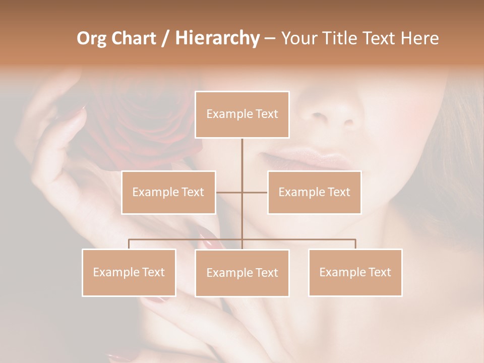 Beauty With Red Rose PowerPoint Template