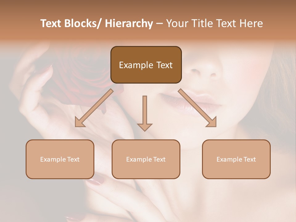 Beauty With Red Rose PowerPoint Template