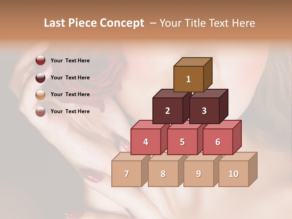 Beauty With Red Rose PowerPoint Template